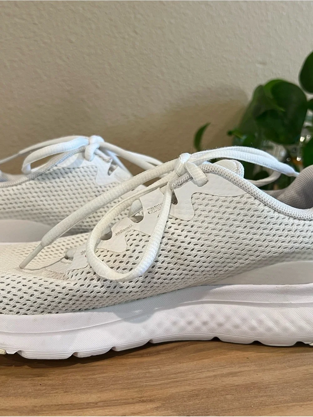 Under Armour White Athletic Mesh Sneakers